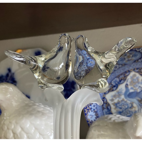 Vintage BALOS Mouthblown Art Glass “Lovebirds” Figurine - Picture 7 of 15